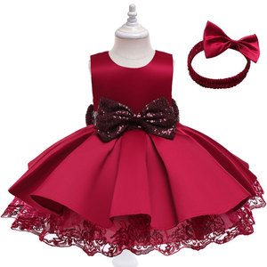 1st Birthday Baptism Princess <strong>Dress</strong> for Girls Summer Kids Clothing With <strong>Lace</strong> Decoration ODM Supply Toddler Size