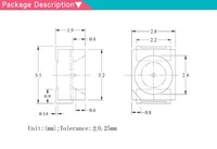 Diode infrarouge GaAs IR SMD 3528 120 degrés, éclairage infrarouge, couleurs/taille/angle de vision personnalisables, certifiée RoHS, lentille transparente