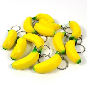 Funny Realistic Banana Shape PU Foam Stress <b>Ball</b> Keychain Soft <b>Squeeze</b> Fruit Pendant Customizable for Party Favors School Prizes - Product Image 1