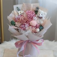 Bouquet de roses éternelles Lovebay, bouquet longue durée pour mariage, bouquet de fleurs préservées pour la Saint-Valentin