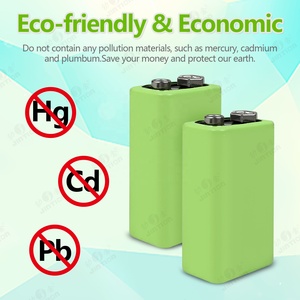 JINTION Nimh 250mAh 9V en caja con dos baterías recargables <span class=keywords><strong>de</strong></span> <span class=keywords><strong>hidruro</strong></span> <span class=keywords><strong>de</strong></span> níquel-<span class=keywords><strong>metal</strong></span> vendidas en centros comerciales y supermercados - Product Image 4
