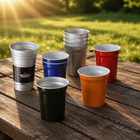 Tasse à café élégante, durable, moderne et minimaliste avec bord roulé, de qualité alimentaire, réutilisable pour le café glacé et les boissons froides