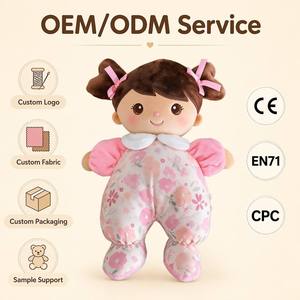 <span class=keywords><strong>Poupée</strong></span> en peluche douce gothique pour bébé fille, <span class=keywords><strong>ma</strong></span> <span class=keywords><strong>première</strong></span> <span class=keywords><strong>poupée</strong></span>, avec hochet interactif, 23 cm, tenue florale rose, jouet doux - Product Image 4