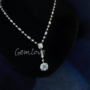 Collar elegante de diamantes de oro de 18 quilates para mujer, ajuste de punta, Diamante de 10 quilates de laboratorio certificado IGI, regalo de aniversario de bodas - Product Image 4