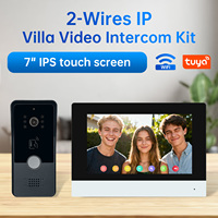 Nouveau système d'interphone vidéo 2 fils 1080P WiFi Tuya Smart avec écran tactile 7 pouces