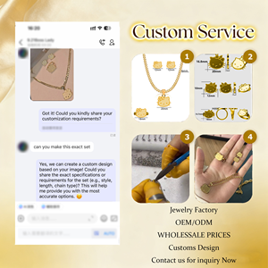 卸売カスタム防水猫ジュエリーセットネックレスイヤリングリング18KゴールドメッキPVD 304ステンレス鋼ファッションジュエリー女性用 - Product Image 4