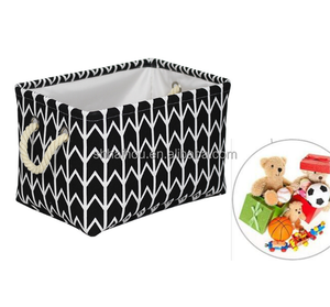 Panier de rangement en tissu moderne pliable personnalisé, organisateur en <span class=keywords><strong>toile</strong></span> pliable pour la lessive, solution d'organisation - Product Image 2