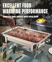 Réchaud Professionnel Rectangulaire en Acier Inoxydable pour Buffet, Matériel de Cuisine Hôtelière, Chauffe-Plats de Restaurant