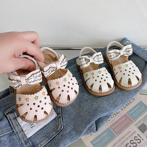 Chaussures Bébé Nœud Papillon 0-3 Ans Semelle Souple Princesse Sandales Creuses d'Été pour Tout-Petits Vente en Gros Sandales Fille Bébé - Product Image 3