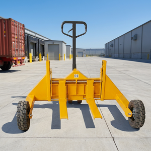 Transpaleta Hidráulica Todoterreno de 1 Tonelada de Alta Resistencia con Ruedas de Goma para Manejo de Materiales en Exteriores - Product Image 3
