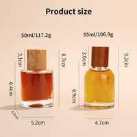 Flacons de parfum en verre de luxe personnalisés élégants pour femme, carrés, verts, polis, transparents, avec pompe pulvérisatrice, 30 ml, 50 ml, 100 ml, avec boîte