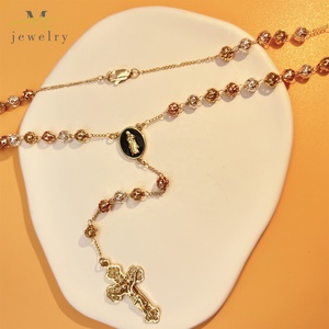 JML 2025 Nuevo Diseño de Collar con Cuentas <span class=keywords><strong>y</strong></span> Dijes Rosario Católico en Forma de <span class=keywords><strong>Y</strong></span> por Sublimación con Crucifijo para Hombres <span class=keywords><strong>y</strong></span> Mujeres - Product Image 6