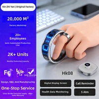 Nouvelle bague intelligente à écran tactile avec suivi de la fréquence cardiaque, suivi du sommeil, compatible Android/iOS, design Tremolo, bague E-Book