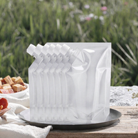 Sachets d'emballage personnalisés pour boissons et aliments 50ml 100ml 200ml 300ml, sachets de jus de fruits en PE avec bec verseur, impression par gravure, pour gelée
