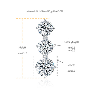 Boucles d'oreilles en argent pour femmes, bijoux de mode avec pampilles en forme de losange - Product Image 6