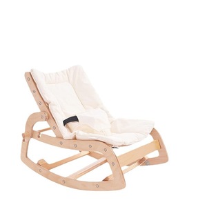 Chaise à bascule pour bébé en bois Couleur bois naturel Chaise inclinable réglable pour enfants Design scandinave - Product Image 5
