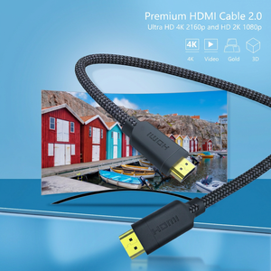 <span class=keywords><strong>สาย</strong></span> <span class=keywords><strong>HDMI</strong></span> 4K 60Hz ความเร็วสูง 18Gbps ชุบทอง หุ้มด้วยไนลอนถัก สำหรับ<span class=keywords><strong>ทีวี</strong></span> โปรเจคเตอร์ <span class=keywords><strong>คอม</strong></span>พิวเตอร์ เอกซ์บอกซ์ - Product Image 2