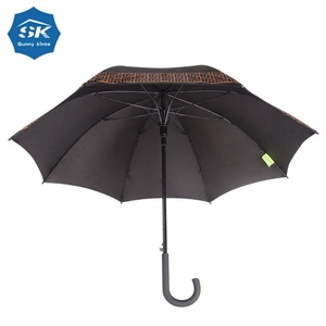 46-Inch Vented Windproof Straight Umbrella with Double <b>Canopy</b> for Typhoon Season Storm Protection - Product Image 4