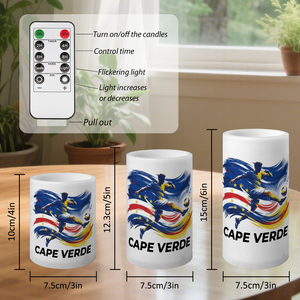 Ensemble <span class=keywords><strong>de</strong></span> 3 bougies décoratives LED sur le thème du football <span class=keywords><strong>de</strong></span> <span class=keywords><strong>Cap</strong></span>-<span class=keywords><strong>Vert</strong></span> pour fêtes, design personnalisé match 2026, lumières chaudes sans flamme avec télécommande - Product Image 6