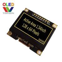 Módulo de Pantalla PMOLED Pasiva de 1.54 Pulgadas, 128x64 Píxeles, Azul, SSD1309 TW28640154C01, Interfaz SPI + I2C, Gran Venta