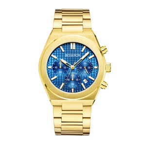 Montre-bracelet à quartz unique pour homme BESSERON, design original, mouvement japonais, style professionnel, bracelet en cuir, tendance - Product Image 2