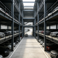 Estructura de Acero para Estacionamiento de Vehículos de Carga Pesada, Edificio de Estacionamiento de Acero Prediseñado, Membros de Acero para Proyectos de Ingeniería Civil