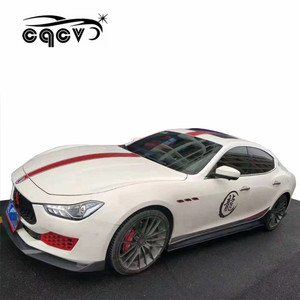 Bộ Dụng Cụ Thân Xe Bằng Sợi Cacbon Cho Máy Cản Gió Phía Trước <span class=keywords><strong>Maserati</strong></span> Ghibli 2018-2019 Và Cánh Lướt Gió Phía Sau Cho <span class=keywords><strong>Maserati</strong></span> Ghibli Facelift - Product Image 2