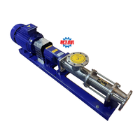 Pompe à vis excentrique en acier inoxydable G40-1 3kw Stator Rotor Pompe à vis auto-amorçante horizontale avec trémie