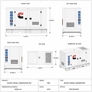 Grupo Electrógeno Diésel Silencioso Cummins Weichai Yuchai SDEC de 200 kW 250 kVA con Alternador Stamford Trifásico Insonorizado con ATS - Product Image 4