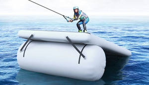 Rampe de surf gonflable pliable en PVC pour sports nautiques, rampe de <span class=keywords><strong>wakeboard</strong></span> flottante, <span class=keywords><strong>planche</strong></span> de saut - Product Image 2