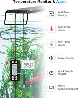 Lámpara LED para Acuario Seaoura SR-659 WRBG, Programable, con Simulación de Amanecer y Atardecer 24/7, Encendido/Apagado Automático, con Termómetro