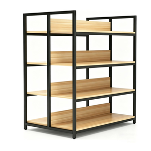 Custom Commercial Wooden <b>Shelves</b> Supermarket Display <b>Rack</b> for Winery Red Wine Display <b>Rack</b> - Product Image 1