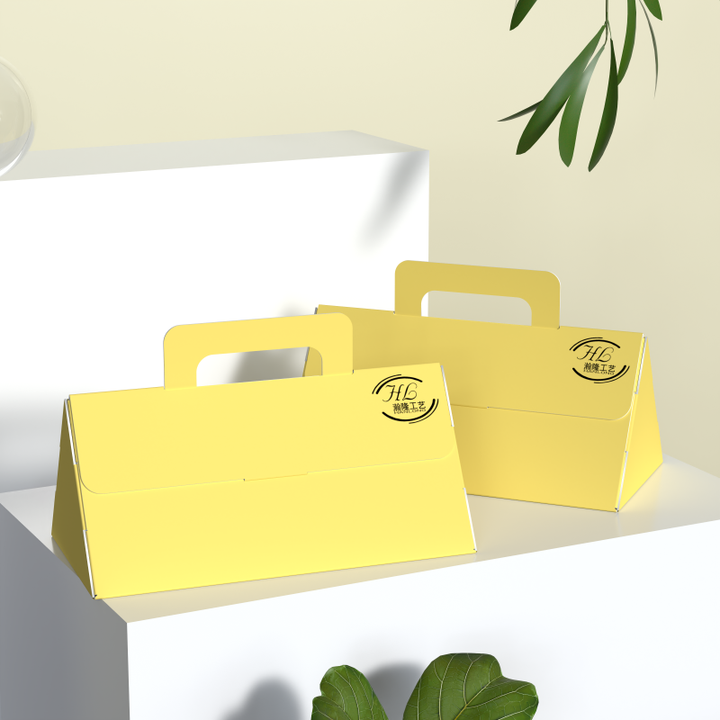 Recyclable Luxurious Rigid Paper Bag Gift Boxes Triangular Foldable Collapsible Hand-Held ...