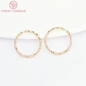 Anillos de latón chapados en oro de 24 quilates de alta calidad al por mayor, anillos de <span class=keywords><strong>salto</strong></span> abiertos en espiral para hacer joyas DIY - Product Image 3