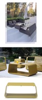 Ensemble de canapé et table basse d'extérieur haut de gamme en alliage d'aluminium, imperméable et résistant aux UV, pour cour, jardin, terrasse