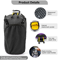 Pochette pour sangle de sac à dos, pochette imperméable pour téléphone portable à fixer sur la sangle d'épaule du sac à dos, sac léger pour les randonneurs, sac d'extérieur