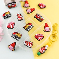 Vente chaude amour Silicone Focal perle saint valentin Silicone caoutchouc Focal perles pour stylo porte-clés fabrication