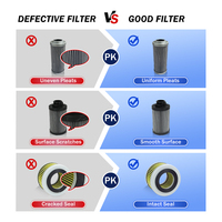 Filter Oli Hidrolik Alternatif Jaring Baja Tahan Karat Baru, Filter Aliran Tinggi Inline, Filtrasi 10 Mikron Model HY-S501.460.150H-ES
