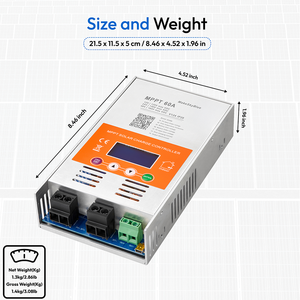 작지만 정확한 MPPT 태양광 충전 컨트롤러 60A 12V 24V 48V 자동 배터리 전압 식별 + WIFI - Product Image 6