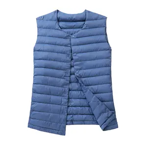 OEM Cheap Winter outdoor causal wear women Quilted Sleeveless jacket Padded Puffer Vest