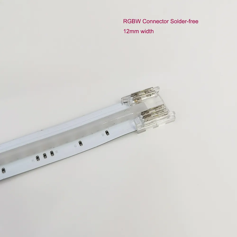 Conector rápido sin soldadura, 8mm, 10mm, 12mm, transparente, un solo Color, CCT, RGB, RGBW, Cob, Led, cinta L, nuevo