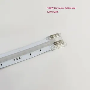 New Quick Connector Solder Free 8mm 10mm 12mm Transparent Connector For Single Color CCT RGB RGBW Cob Led Tape L Connector