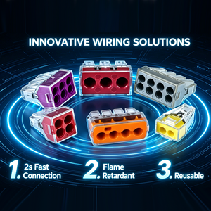 Bloc de terminaison à connexion rapide, connecteur de fil transparent, joint de raccordement universel pour l'amélioration de l'habitat, câblage d'éclairage LED - Product Image 1