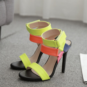 Stampa colorata splash inchiostro a spillo sexy scarpe da donna cl classic 2018 nuova bocca poco profonda odio cielo di alta scarpe banchetti - Product Image 2