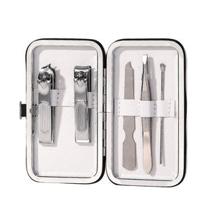 LMLTOP Set Manicure per unghie 5 pz/set C0181 Pink White Daily Care <span class=keywords><strong>Nail</strong></span> Tool in acciaio inossidabile Kit tagliaunghie Set - Product Image 3