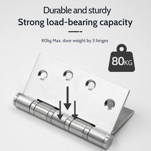 आधुनिक पतला 4 मिमी स्टेनलेस स्टील हिंग जोड़ी कैबिनेट दरवाजा खिड़की हार्डवेयर सामान 1 "2" 3 "4" 180 डिग्री आसान - Product Image 2