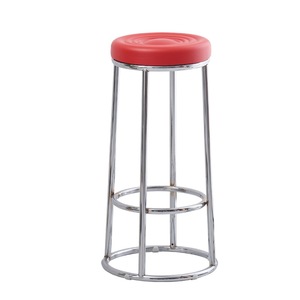 <span class=keywords><strong>Tabouret</strong></span> de bar moderne à cadre métallique, à pieds hauts, non rotatif et non pliable, pour usage commercial dans les bars, comptoirs, salles de jeux et ateliers - Product Image 1