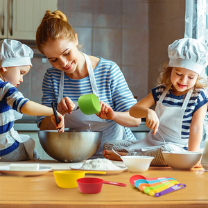 Juego de 12 Utensilios de Cocina para Hornear, Cucharas Medidoras de Plástico con Escala, Tazas Medidoras para Leche y Café, Accesorios de Cocina - Product Image 5