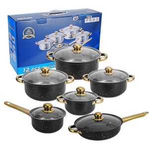 Juego de Ollas de Acero Inoxidable, Juego de Utensilios de <span class=keywords><strong>Cocina</strong></span> de 12 Piezas, Venta Directa de Fábrica - Product Image 1
