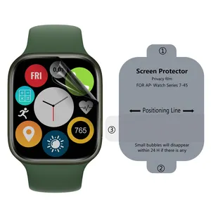 Película protetora para apple watch, filme protetor tpu anti espião para relógio inteligente série 4 38/40/42/44/45mm